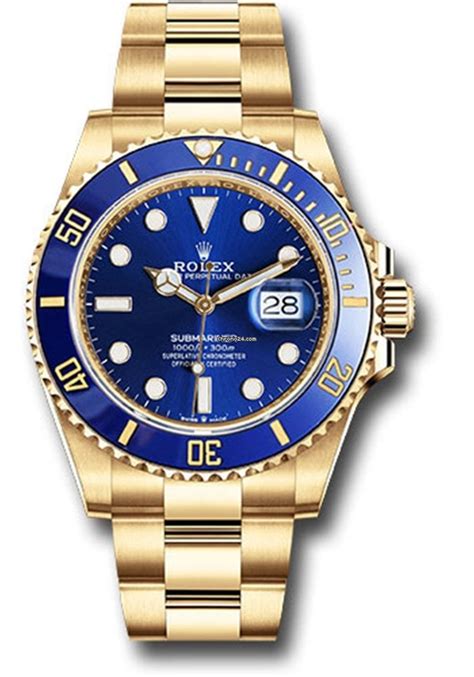 rolex submariner gold blue ceramic|Rolex blue submariner 2022.